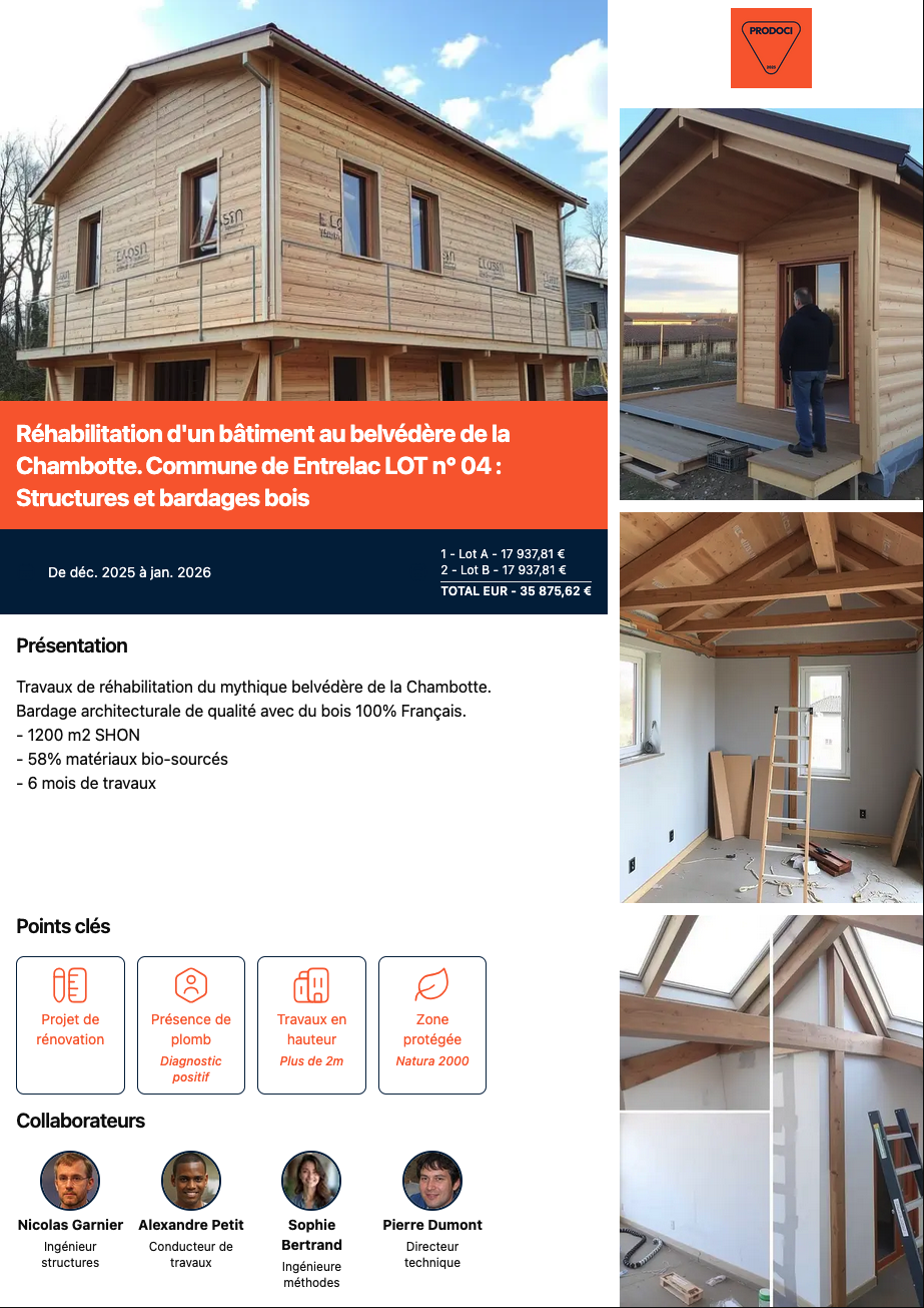 illustration d'une fiche de référence de bâtiment