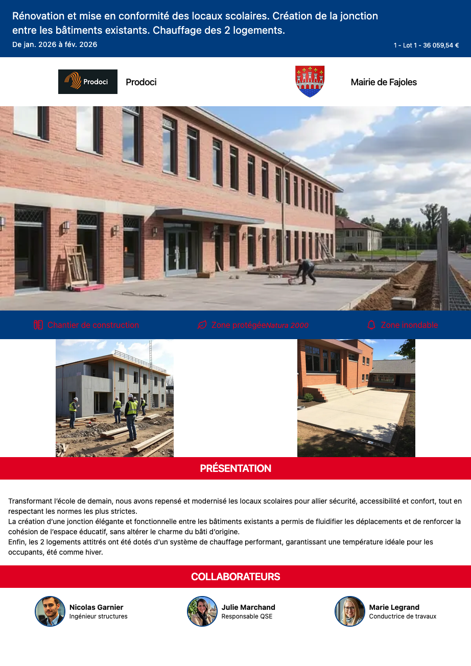 illustration d'une fiche de référence travaux publics